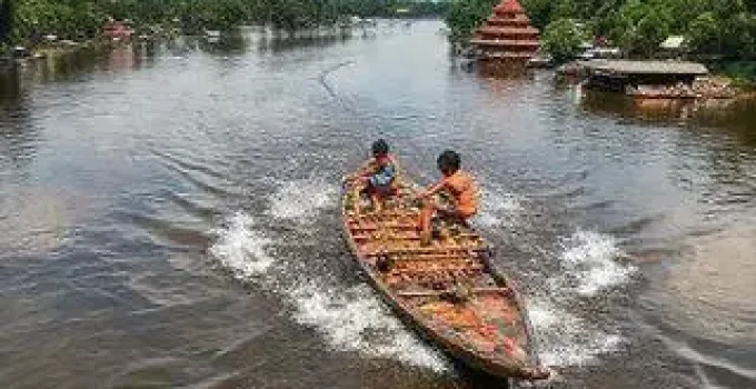 exposição sobre navegação fluvial
