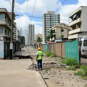 demolição boxes calçada Jorge Teixeira