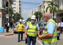 fiscalização na rua Marcílio Dias