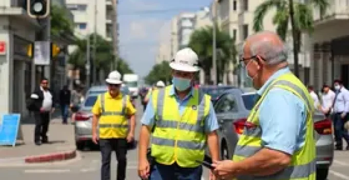 fiscalização na rua Marcílio Dias