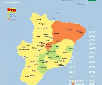 resultados da votação em Manaus